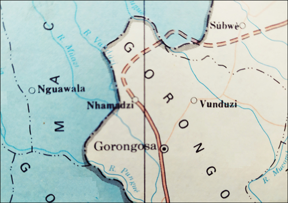 Map of Gorongosa area