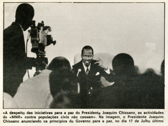 Joaquim Chissano at the 17 July Press Conference