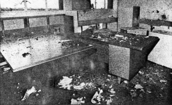 The office after the explosion