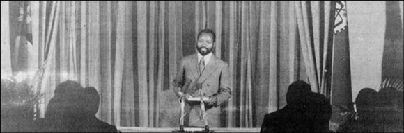 Samora Machel speaking on Zimbabwe