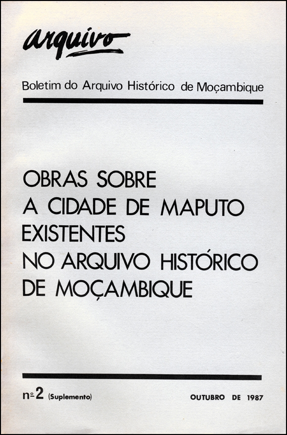 Cover of Arquivo, issue no.2, supplement