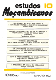 Cover of Estudos Mocambicanos, issue no.10