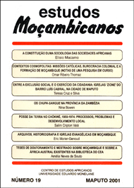 Cover of Estudos Mocambicanos, issue no.19