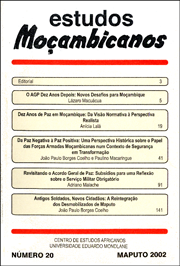 Cover of Estudos Mocambicanos, issue no.20