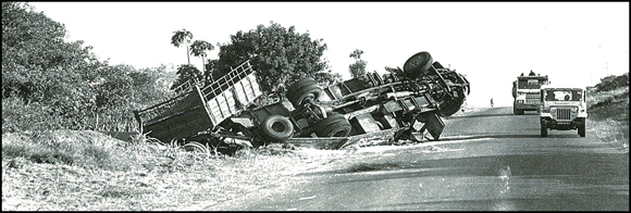 Beira corridor, remains of a Renamo attack