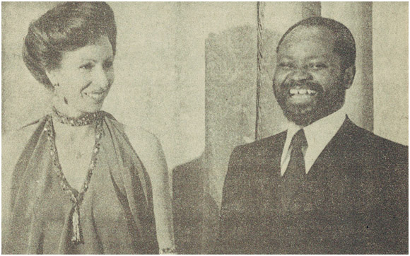 Samora Machel with Princess Anne